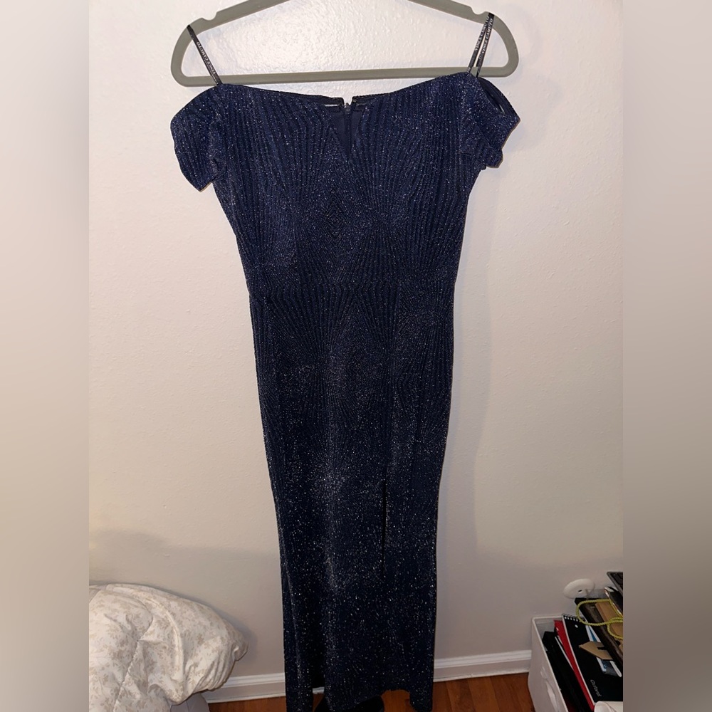 Vince Camuto Off the Shoulder Sequin Dress
